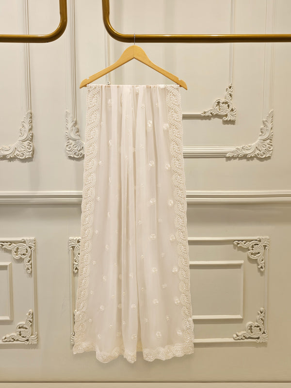 3 Piece - Pure Embroidered Cotton Net Suit S113799