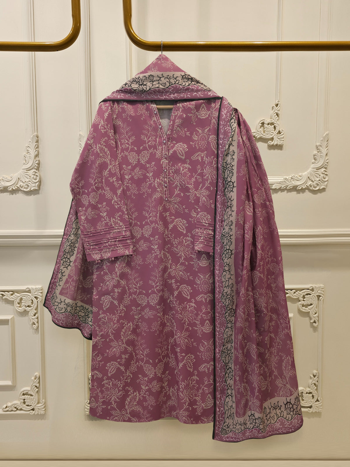 2 Piece - Digital printed Cambric Suit S115620 Main image