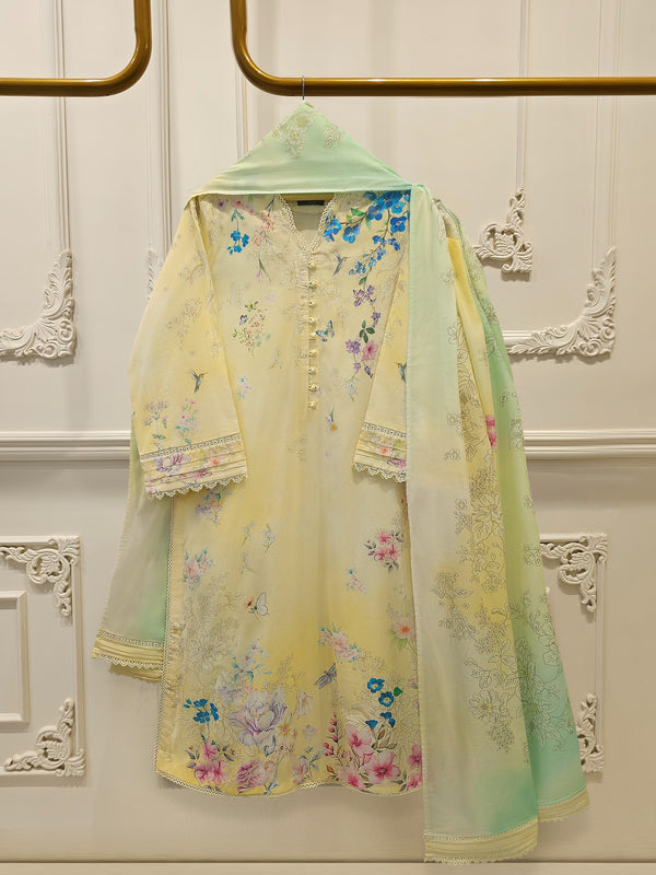 2 Piece - Digital printed Cambric Suit S115574