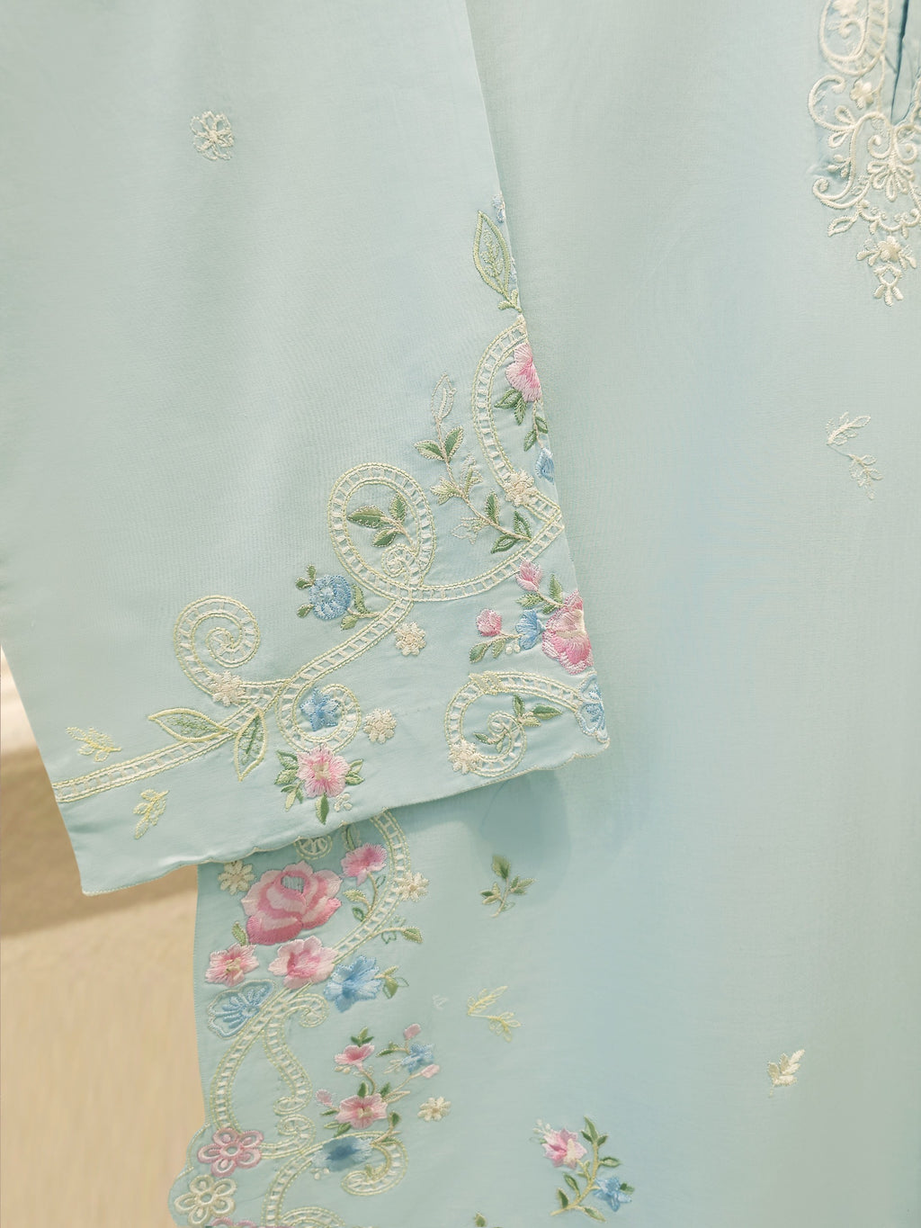2 Piece - Embroidered Cambric Suit S115526