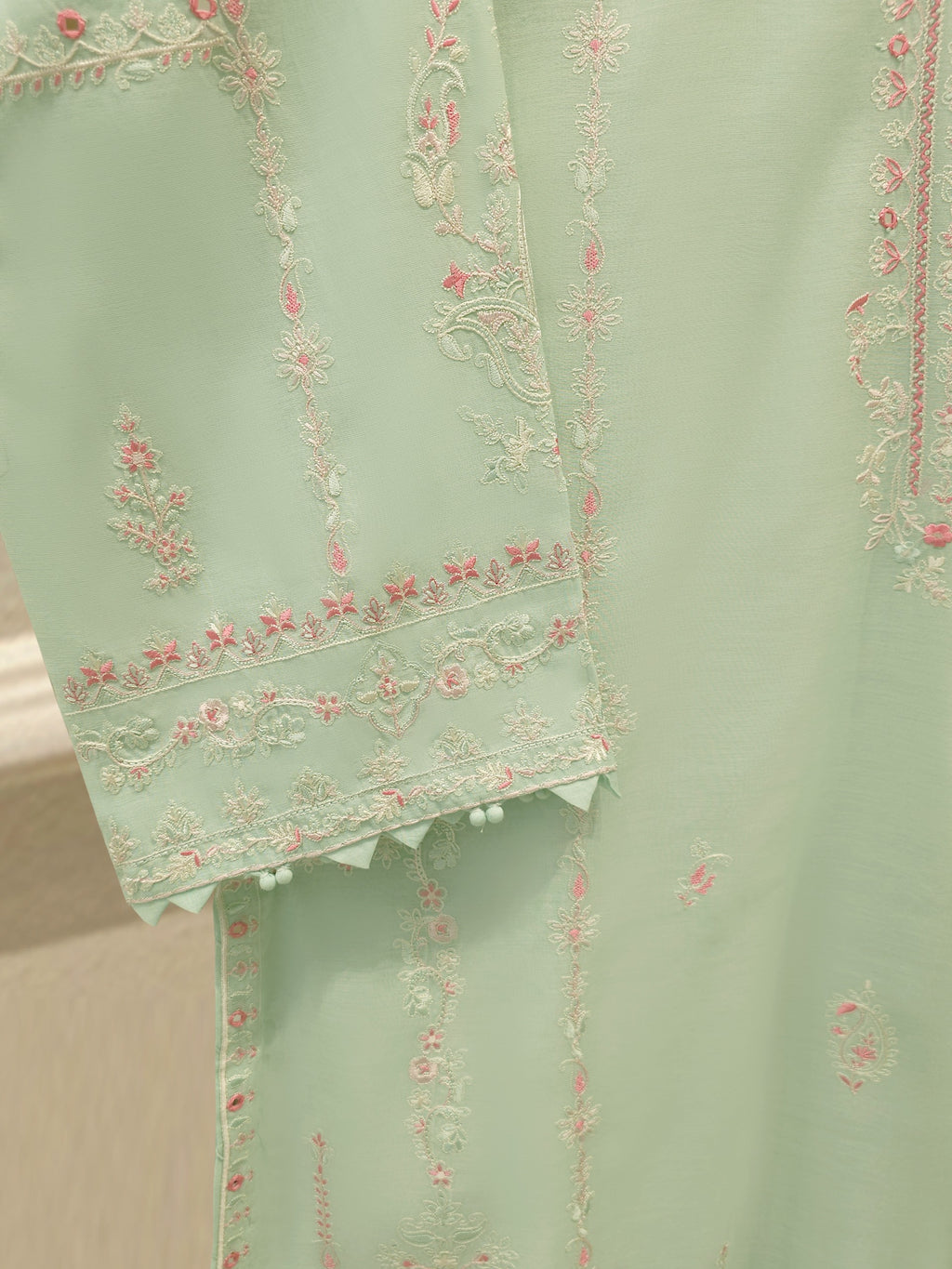 Pure Embroidered Kora Cotton Shirt S113837
