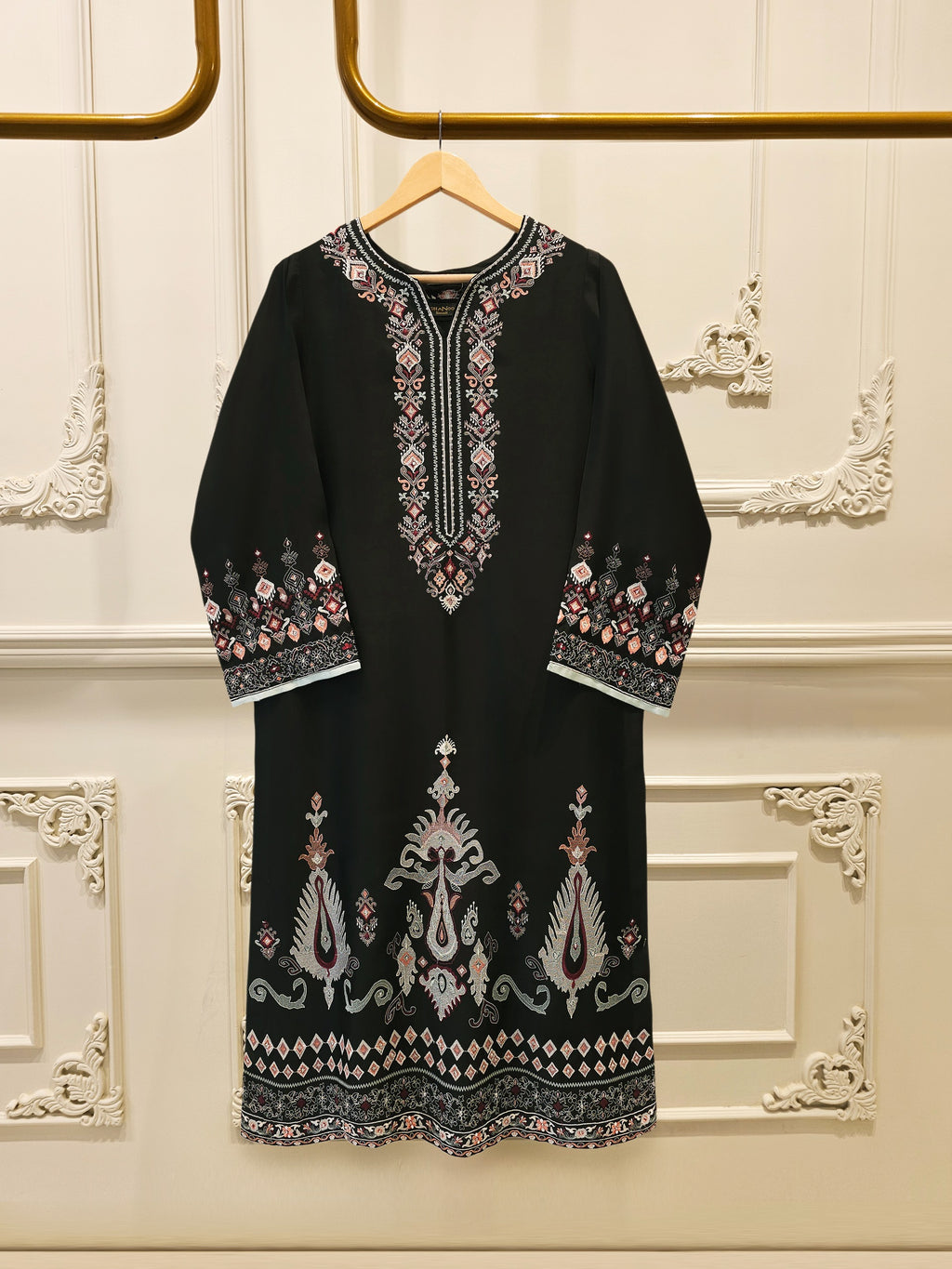2 Piece- Pure Sheesha Silk Embroidered Suit S115685