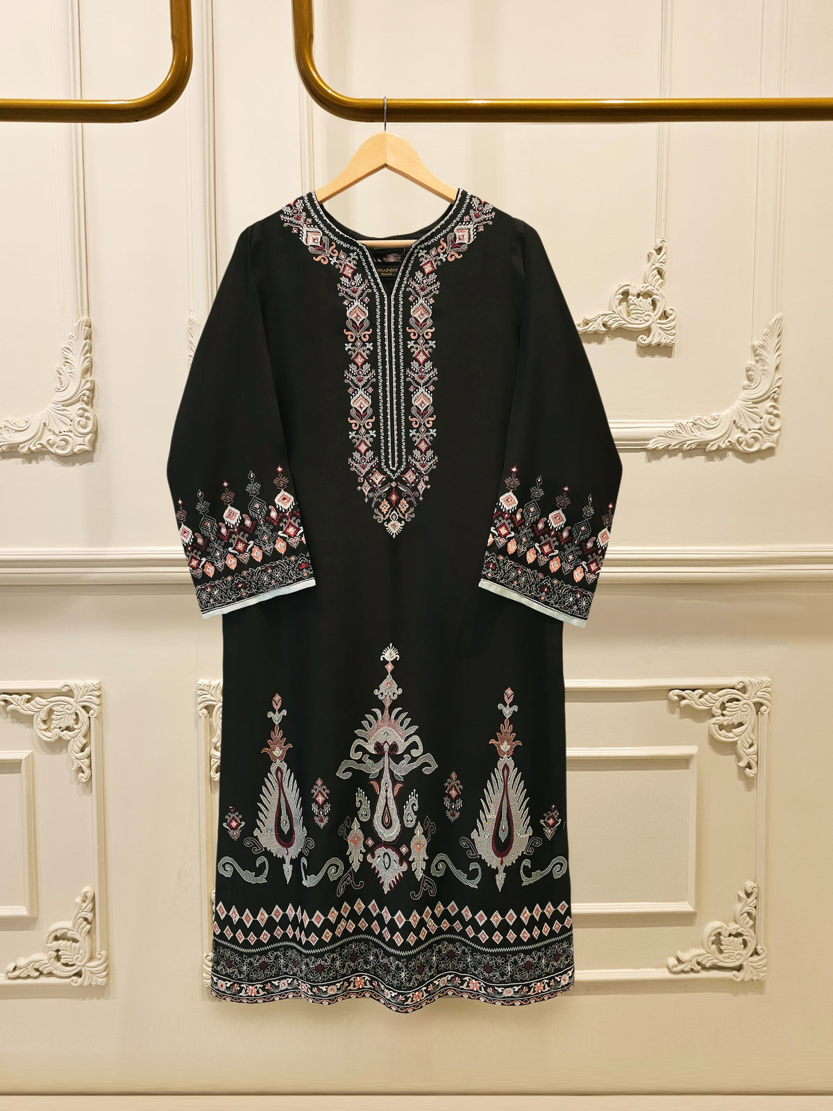 2 Piece- Pure Sheesha Silk Embroidered Suit S115685