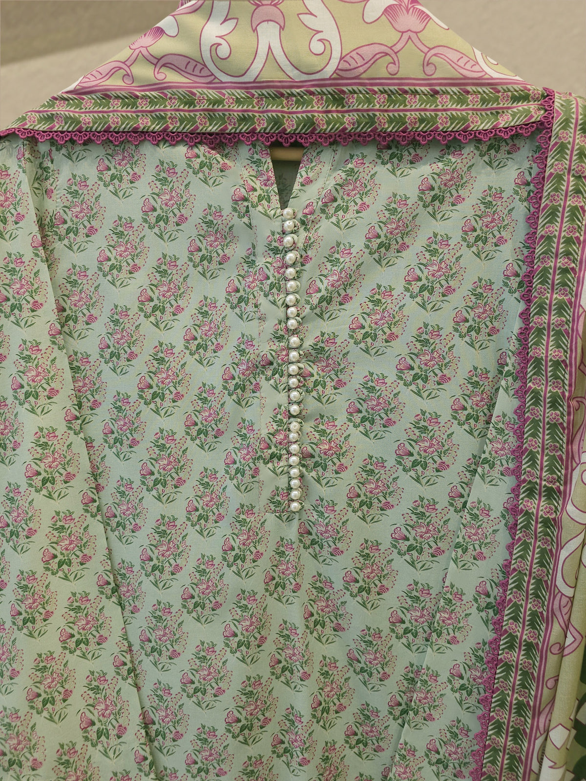 3 Piece - Digital printed Cambric Suit S115645