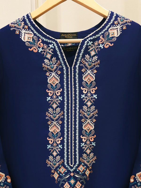 2 Piece- Pure Sheesha Silk Embroidered Suit S115687