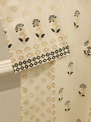 3 Piece - Hand Block Printed Kora Cotton Suit  S113520
