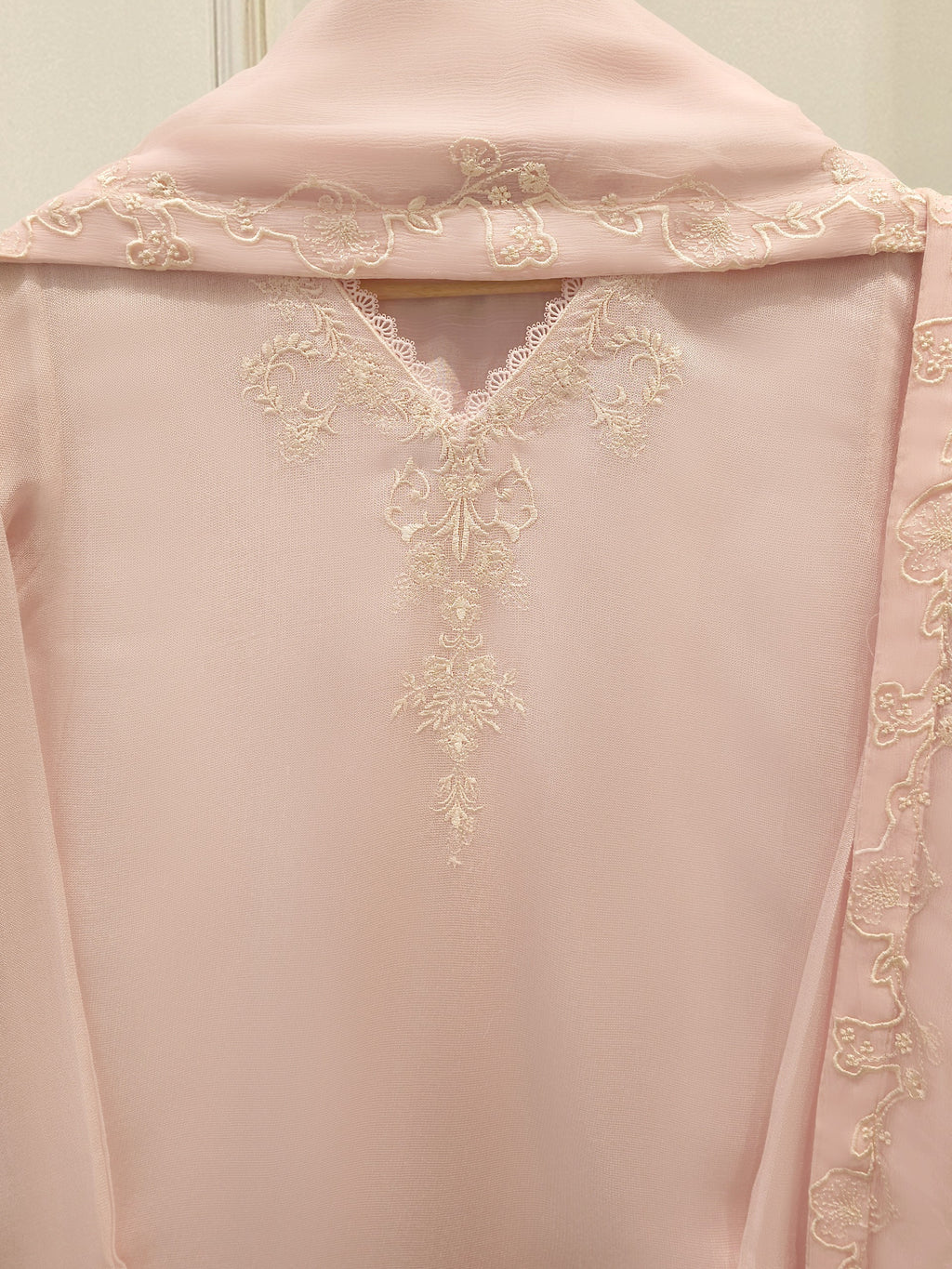 3 Piece - Pure Embroidered Cotton Net Suit S113632