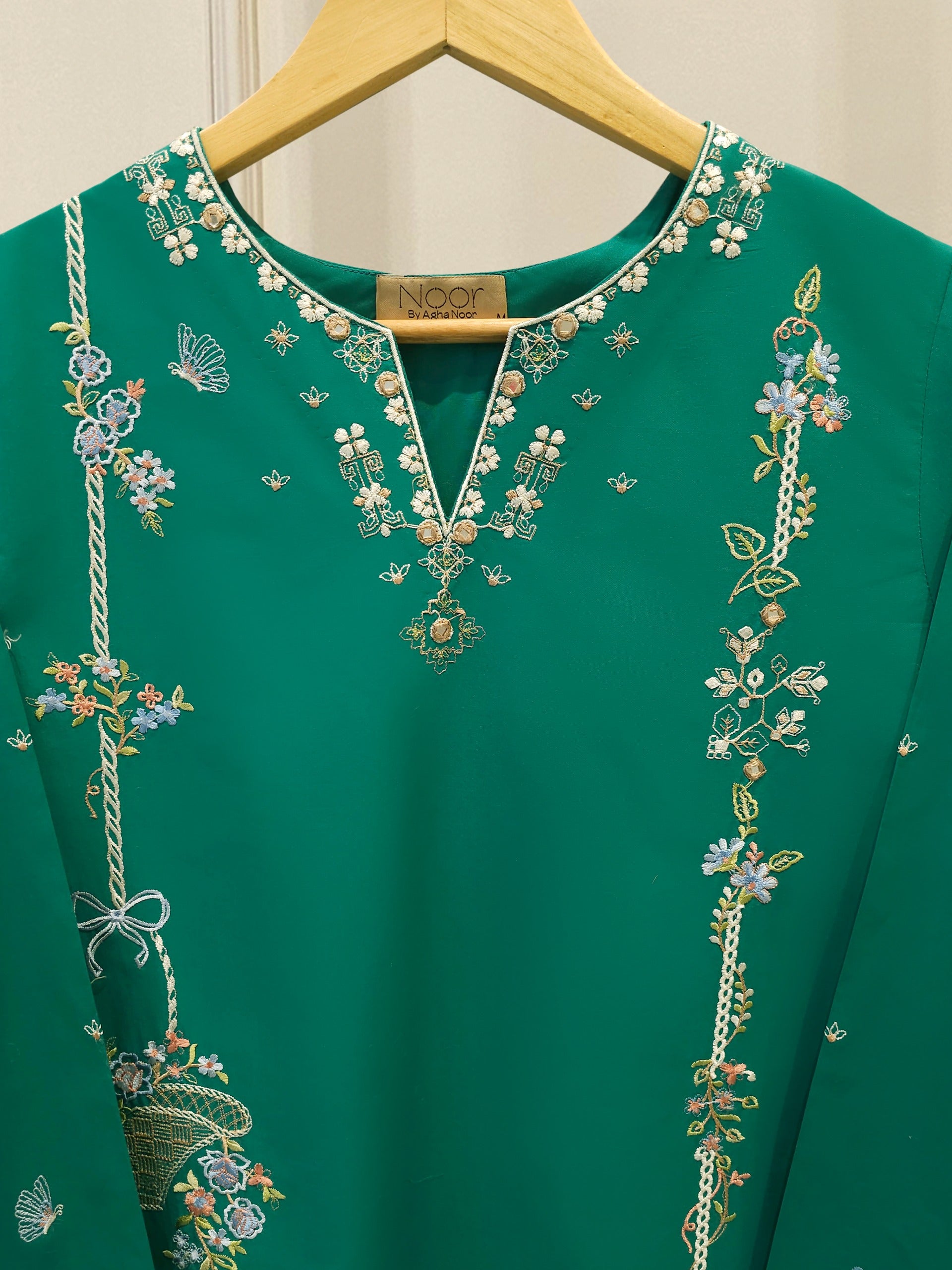 2 Piece - Embroidered Cambric Suit WS00279 Secondary image