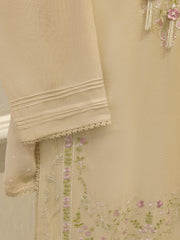 3 Piece - Pure Embroidered Cotton Net Suit S113844