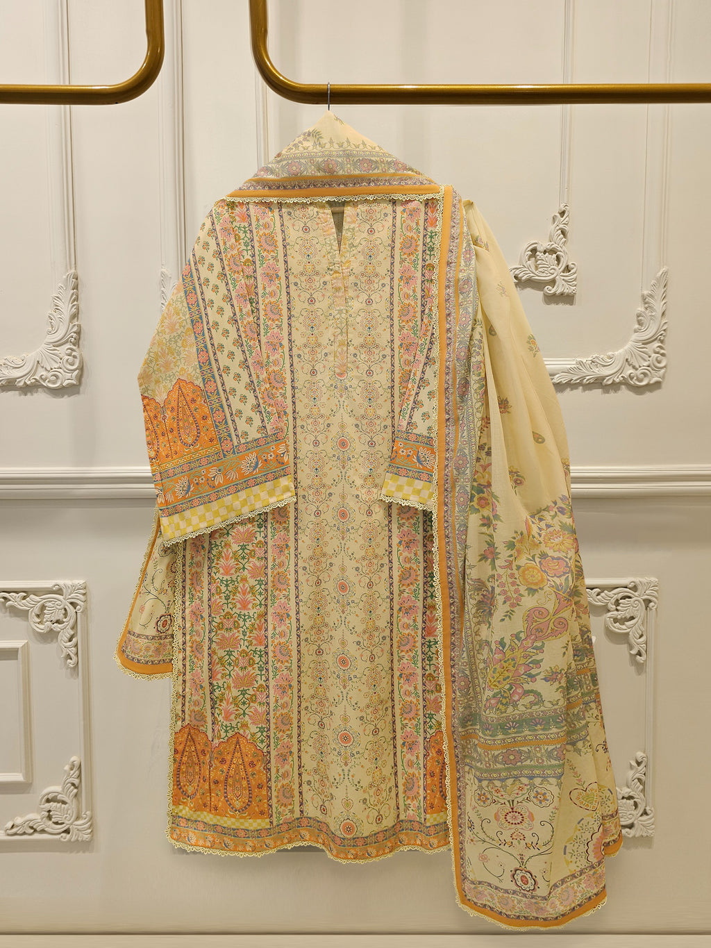 2 Piece - Digital printed Cambric Suit S115612
