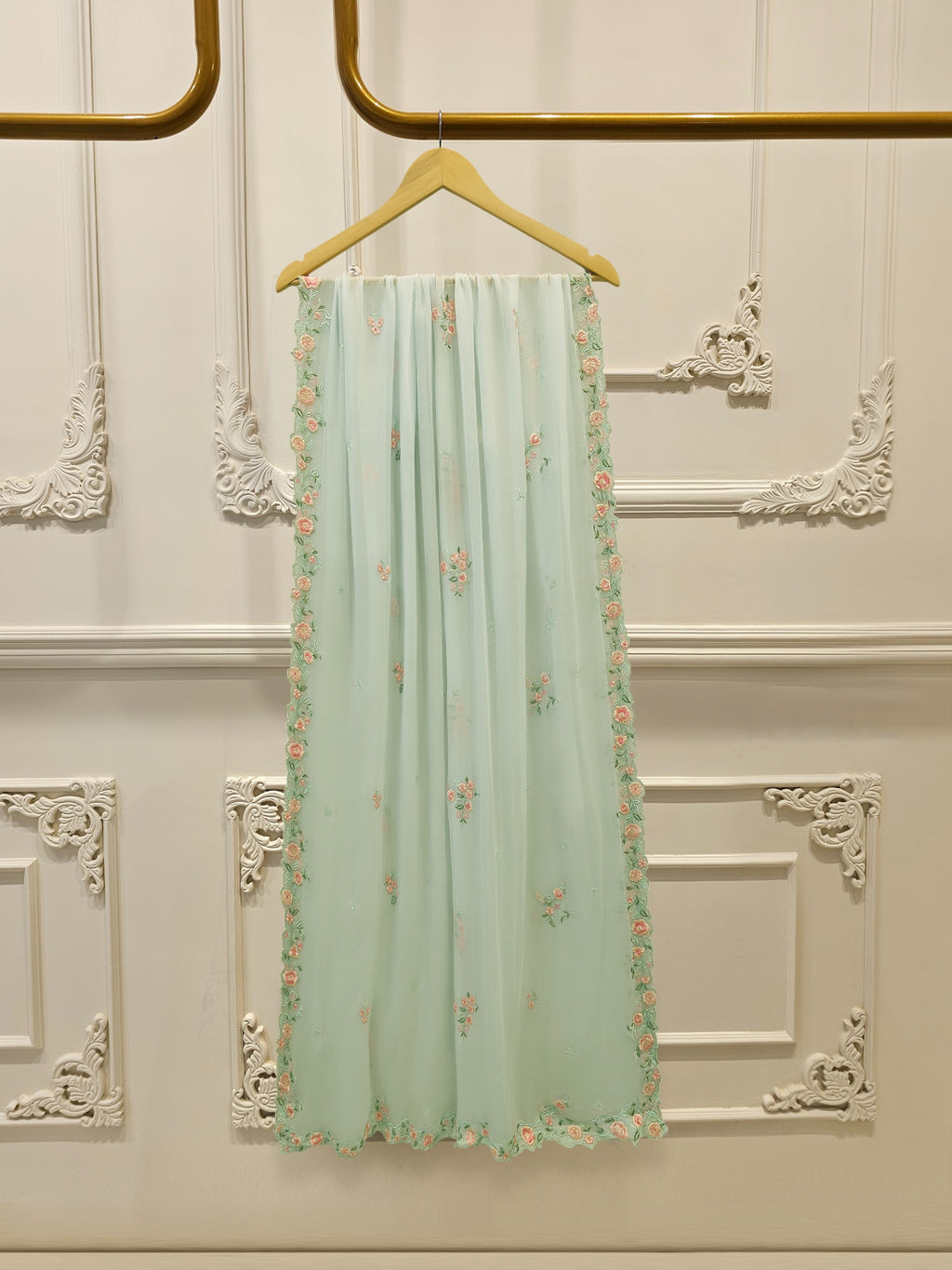 3 Piece- Pure  Sheesha Silk Embroidered Suit S115646