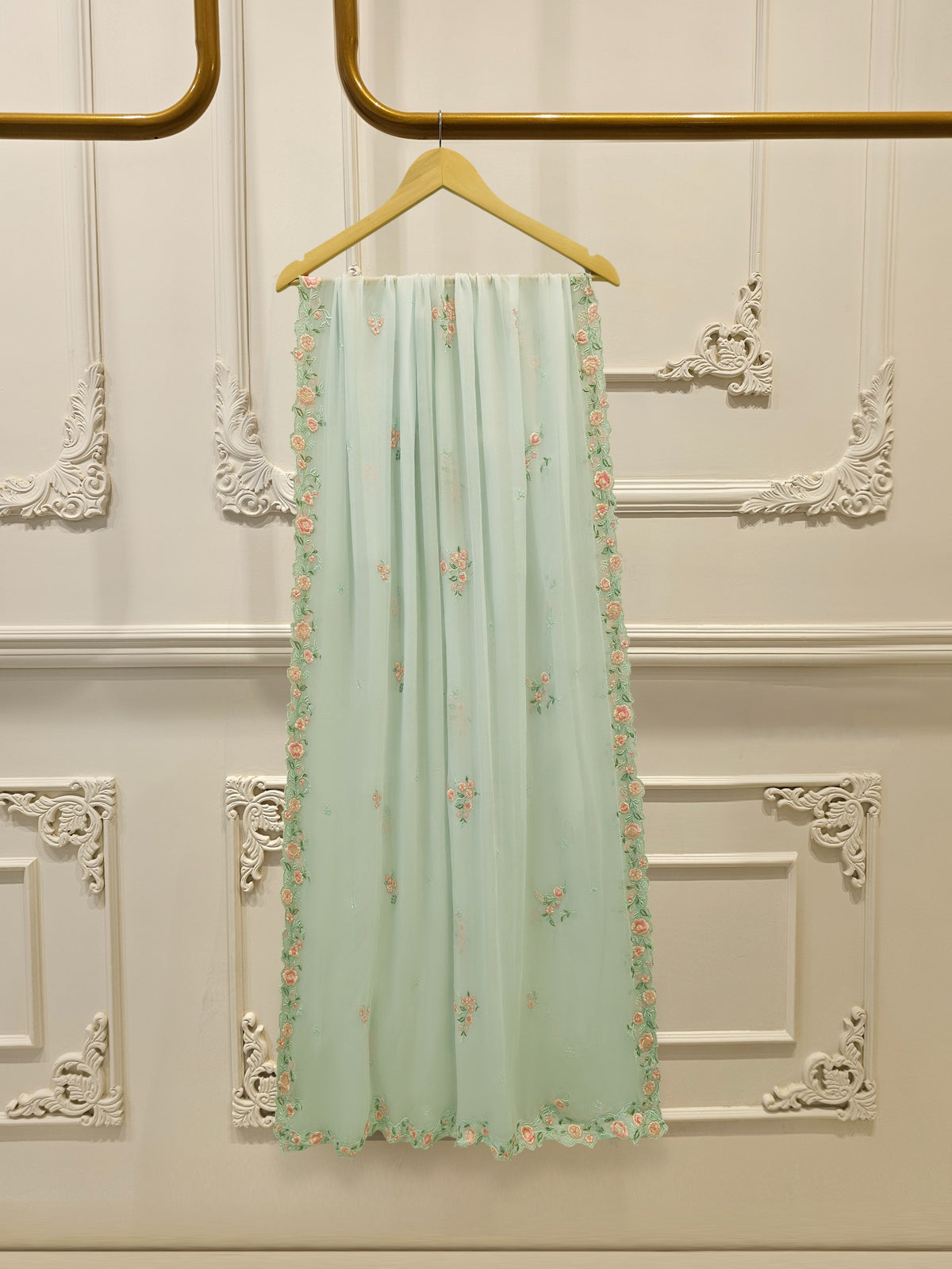 3 Piece- Pure  Sheesha Silk Embroidered Suit S115646
