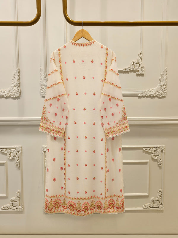 3 Piece - Pure Embroidered Cotton Net Suit S114069