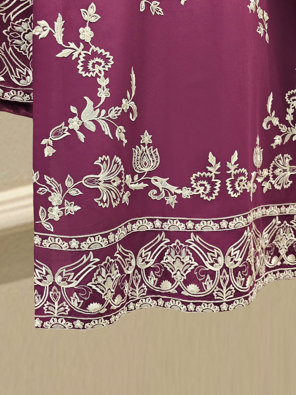 3 Piece- Embroidered Cambric Suit S111750