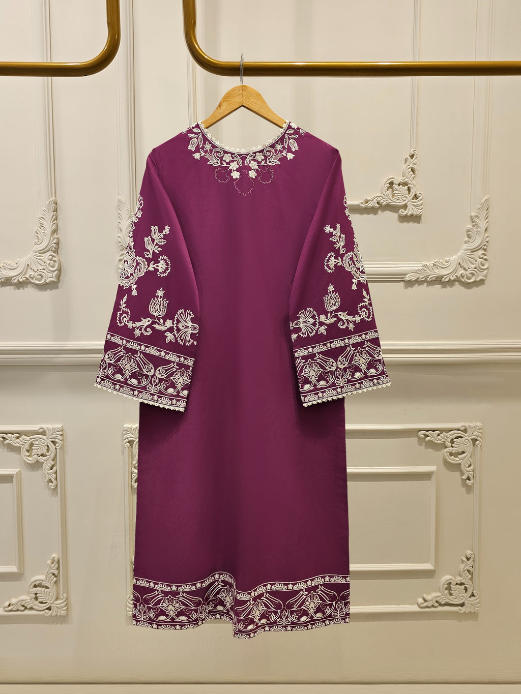 3 Piece- Embroidered Cambric Suit S111750