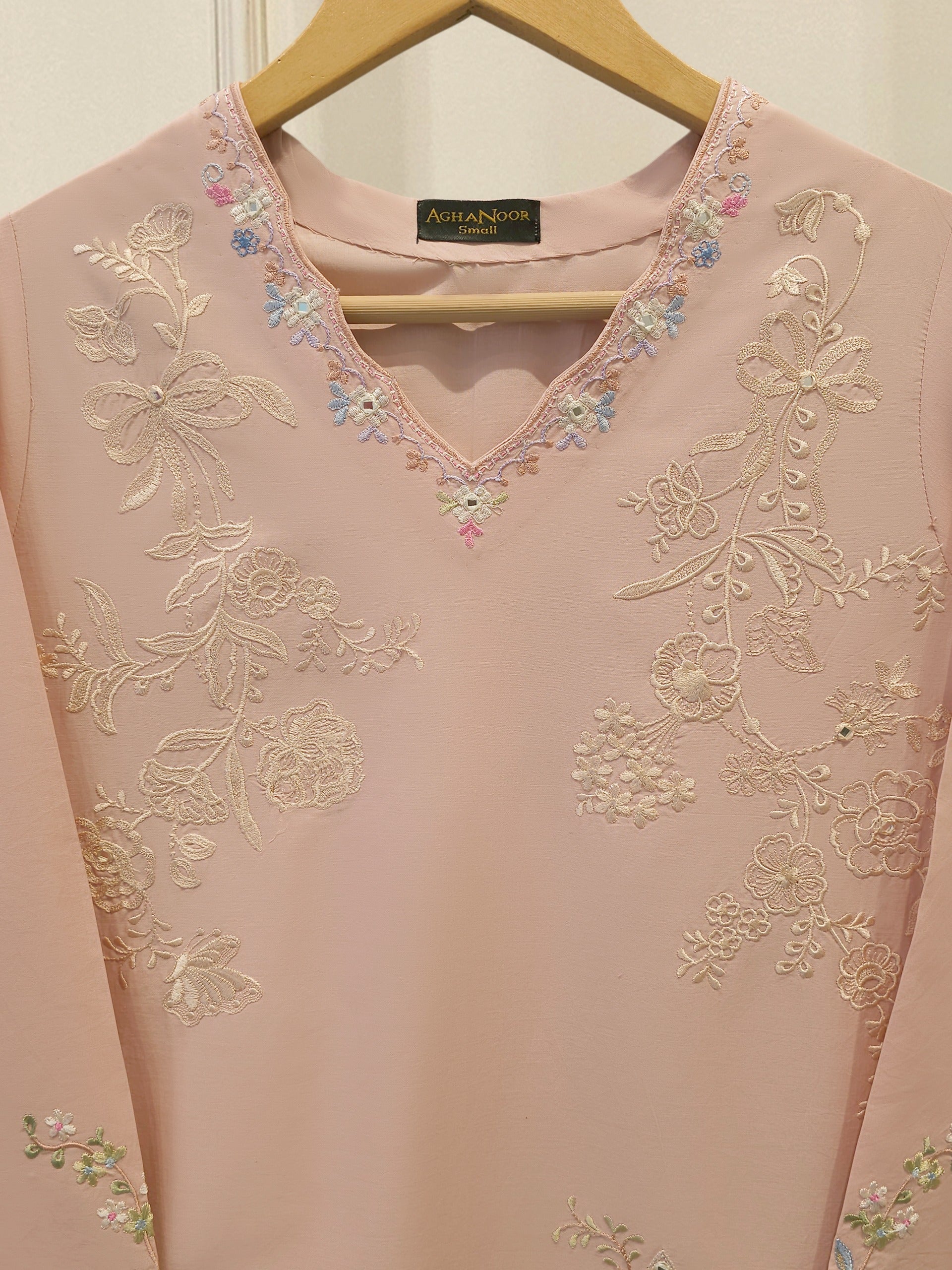 2 Piece - Embroidered Cambric Suit S115573 Secondary image