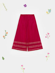 (Kids) 2 Piece - Embroidered Cotton Net Suit KD100R