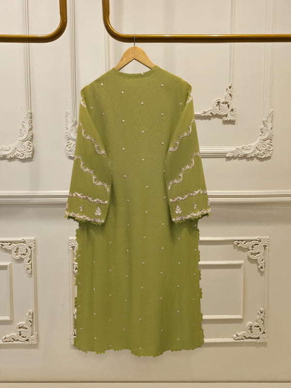 3 Piece - Pure Embroidered Cotton Net Suit S113835