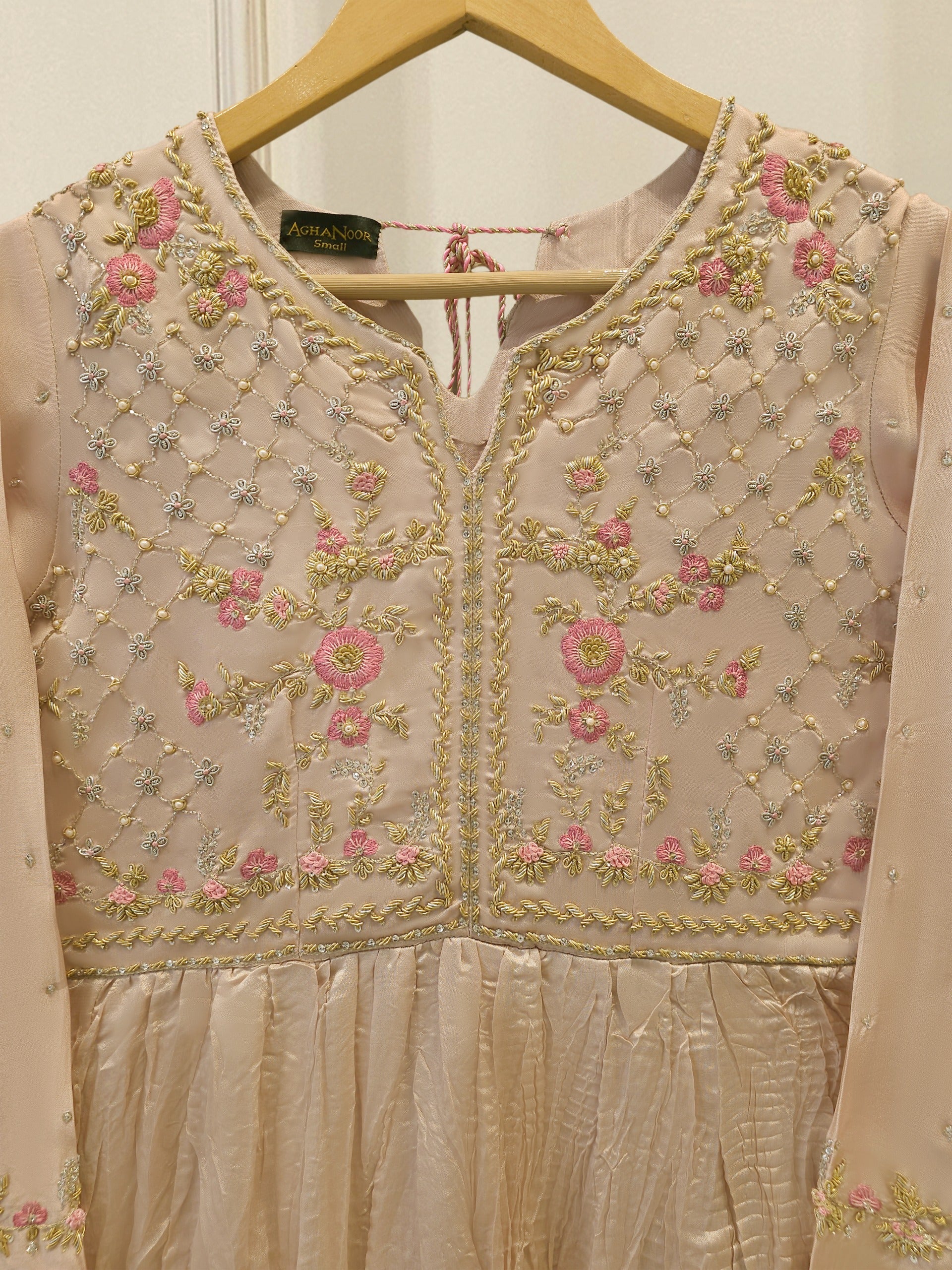 2 Piece- Pure Sheesha Silk Embroidered Suit S115560 Secondary image