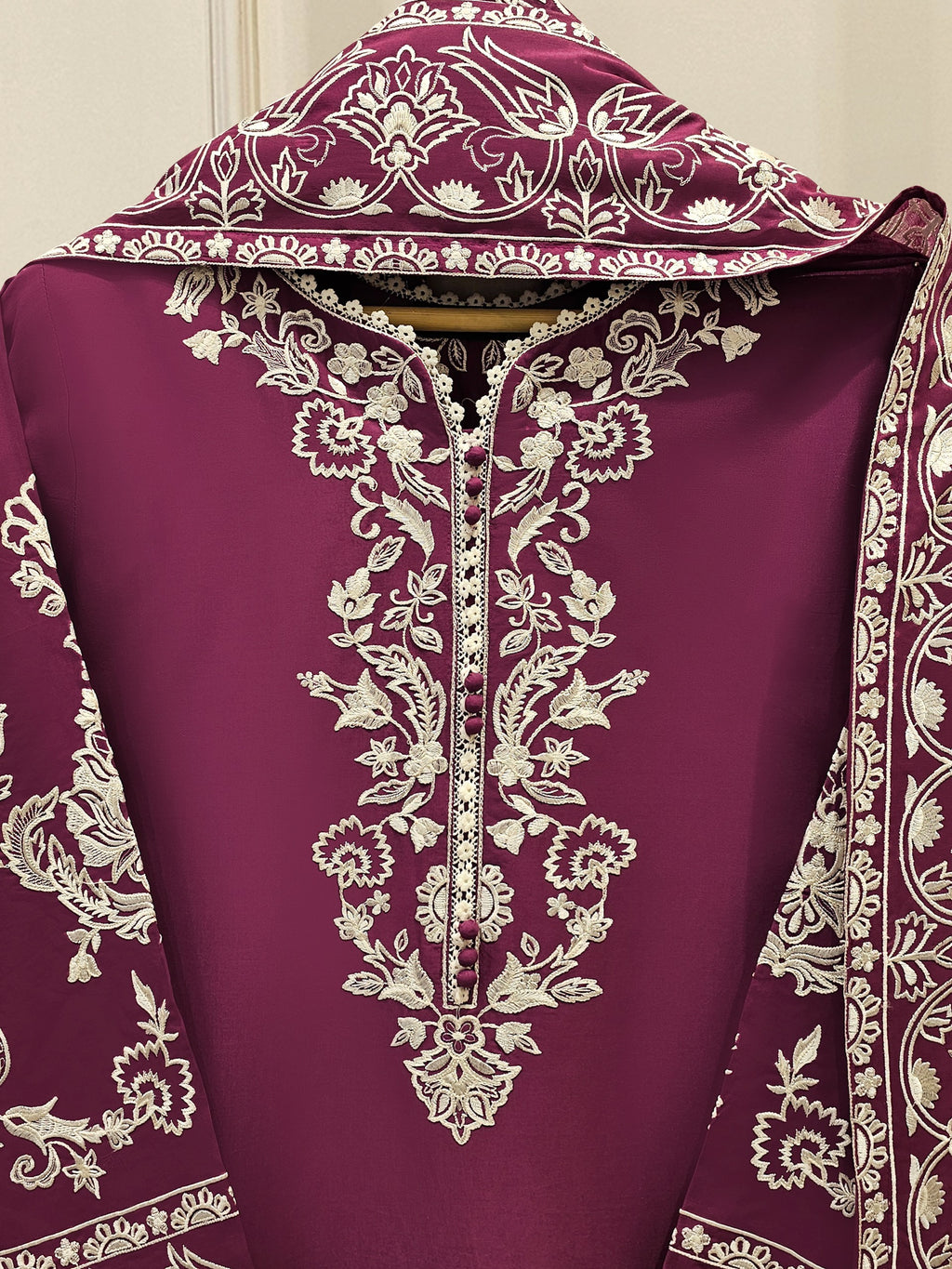 3 Piece- Embroidered Cambric Suit S111750