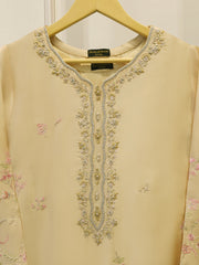 2 Piece- Pure Sheesha Silk Embroidered Suit S115309
