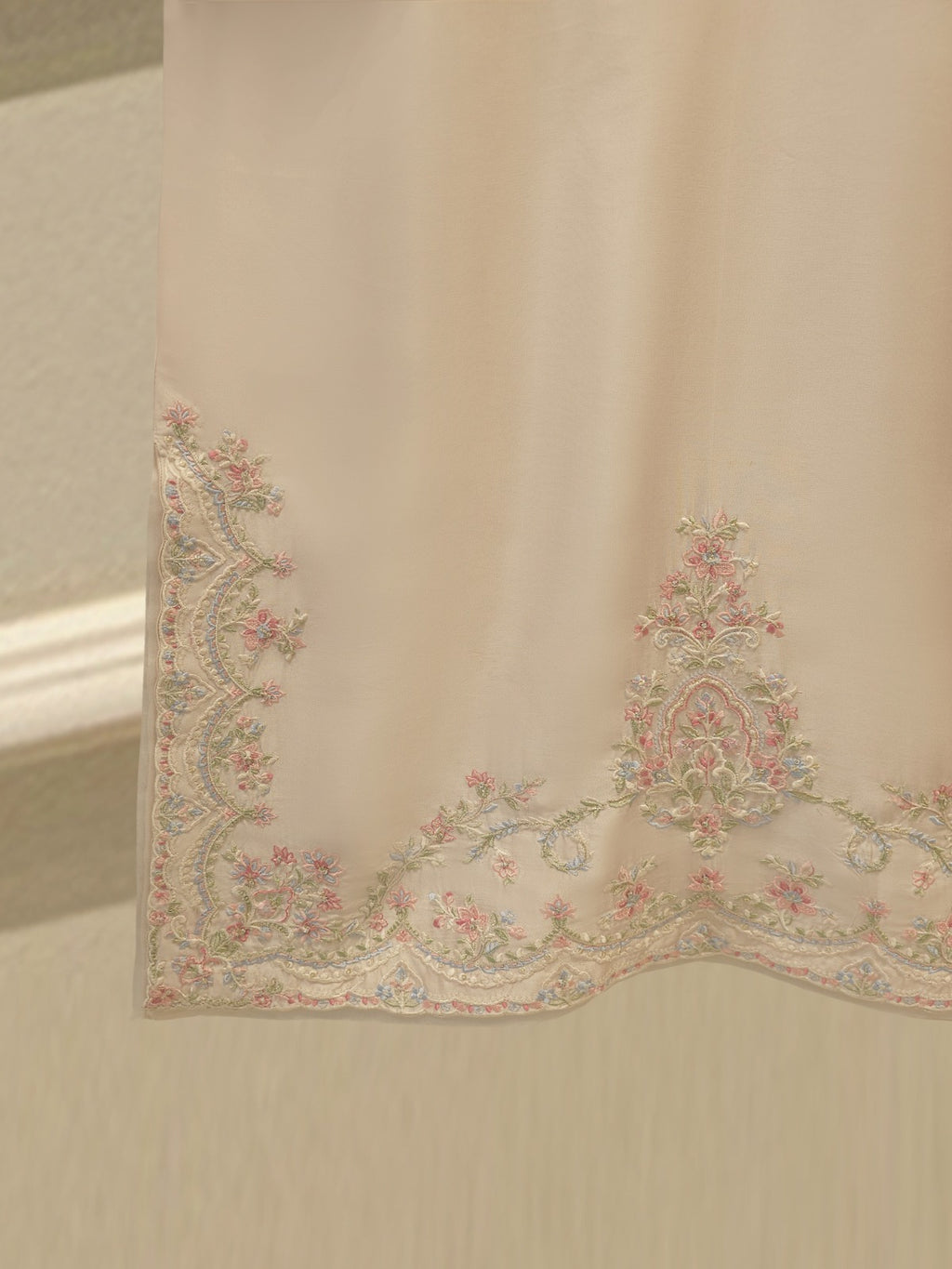 Pure Embroidered Sheesha Silk Shirt S114006