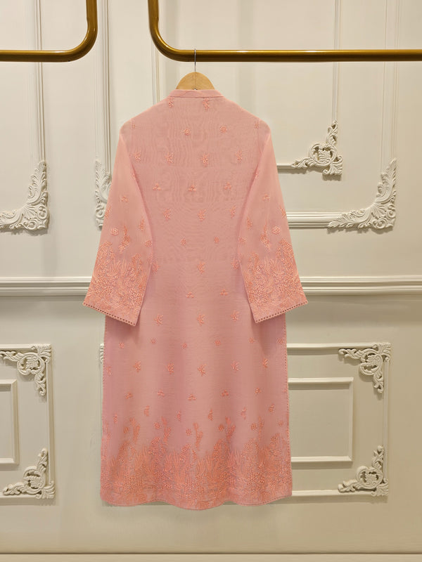 3 Piece - Pure Embroidered Cotton Net Suit S114041