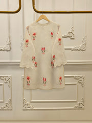 2 Piece - Pure Embroidered Cotton Net Suit S113814