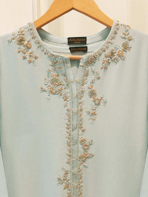 2 Piece- Pure Sheesha Silk Embroidered Suit S115681