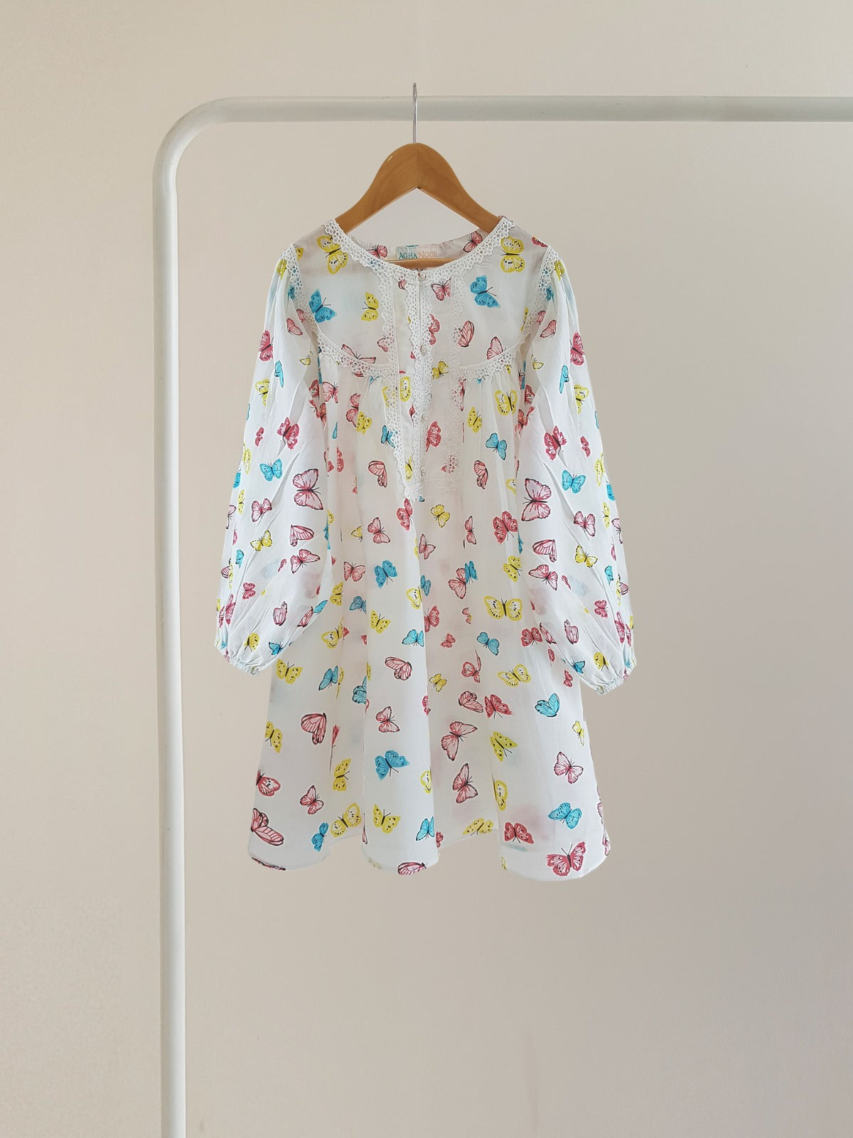 (KIDS) PREMIUM DIGITAL PRINTED PIMA CAMBRIC COTTON FROCK AND PANTS KD007 Secondary image